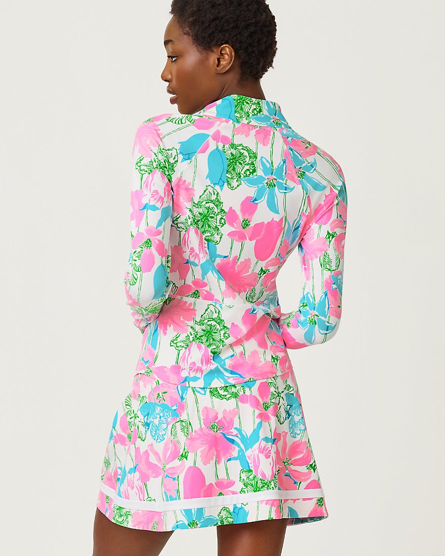 Lilly Pulitzer - Barbados Zip Up Jacket Upf 50 Plus - Resort White Viney Liney