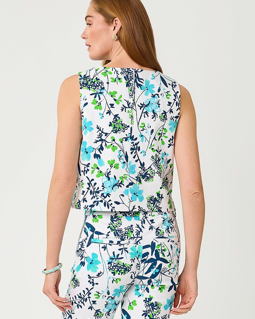 Lilly Pulitzer - Bensen Cropped Top - Resort White Sea Blooms