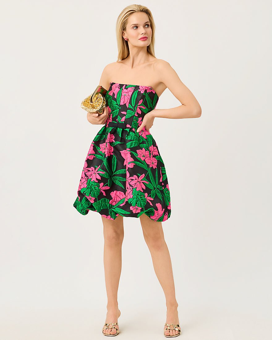 Lilly Pulitzer - Bowman Dress - Noir Jungle Bouquet Jacquard