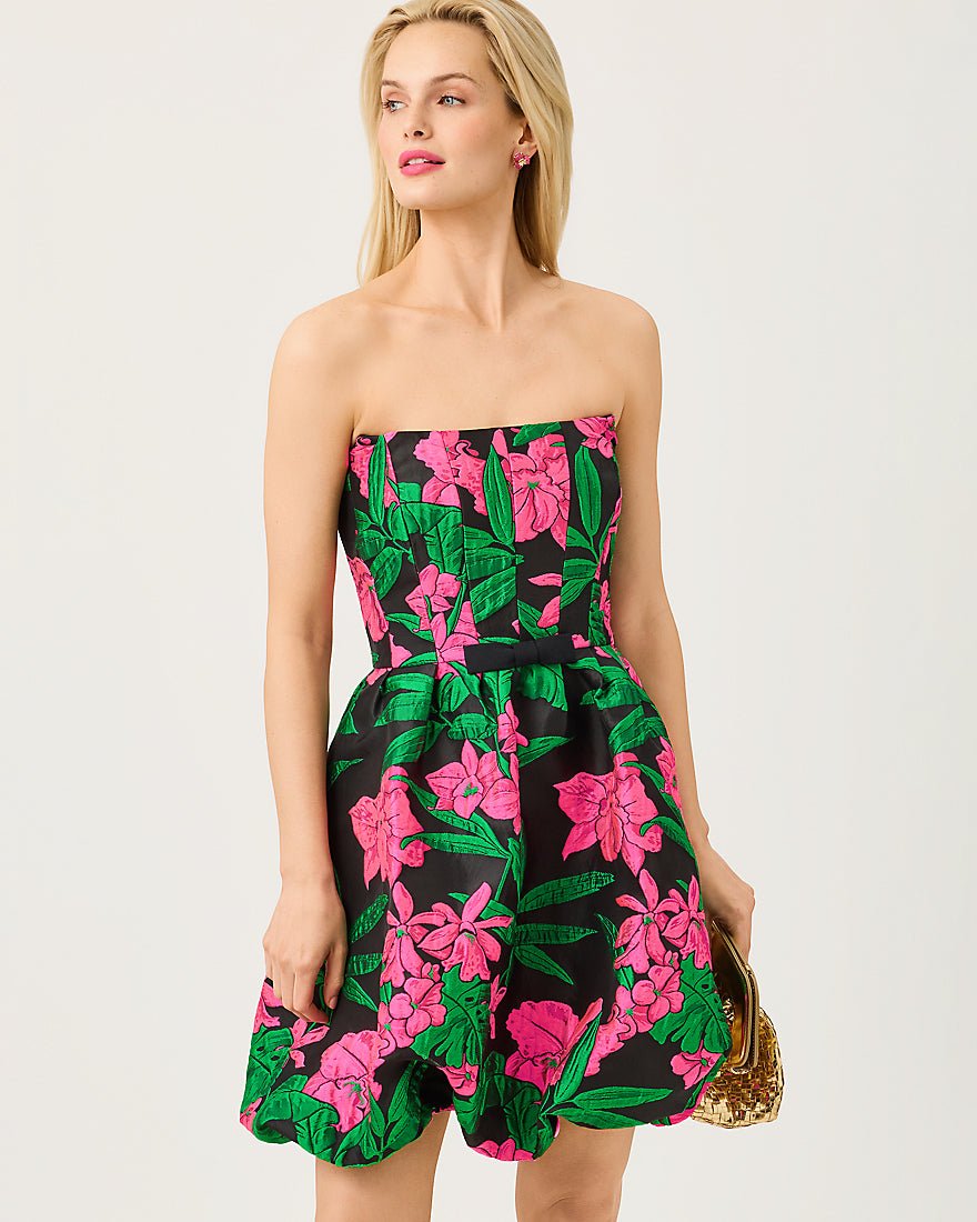 Lilly Pulitzer - Bowman Dress - Noir Jungle Bouquet Jacquard