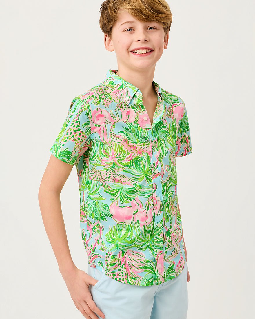 Lilly Pulitzer - Boys Lavin Button Down Top - Multi On Parade