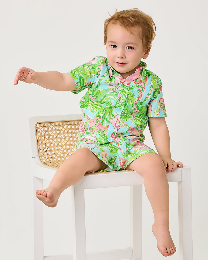 Lilly Pulitzer - Boys Lavin Button Down Top - Multi On Parade