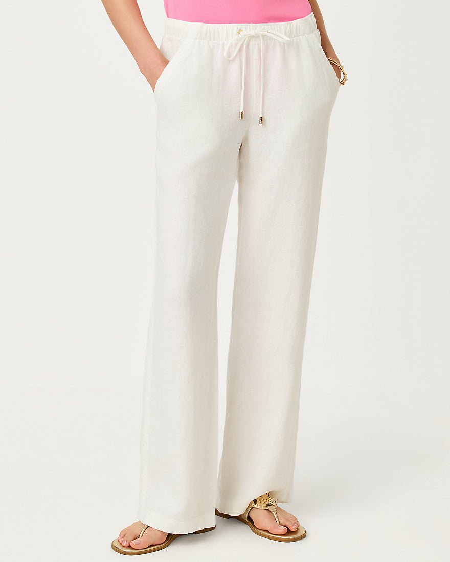 Lilly Pulitzer - Brawley Linen Pant - Resort White