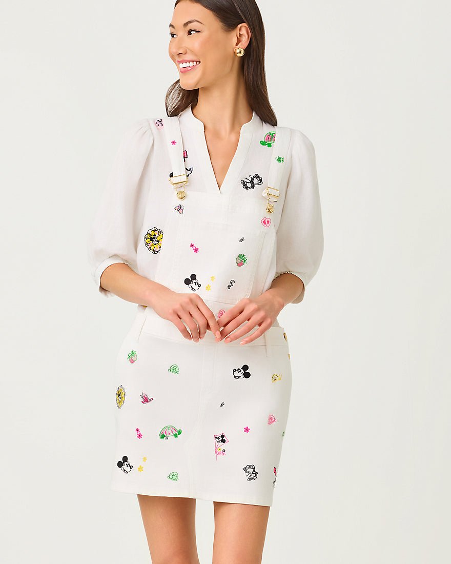 Lilly Pulitzer - Brewynn Denim Skirtall - Multi Throwback Disney Embroidery