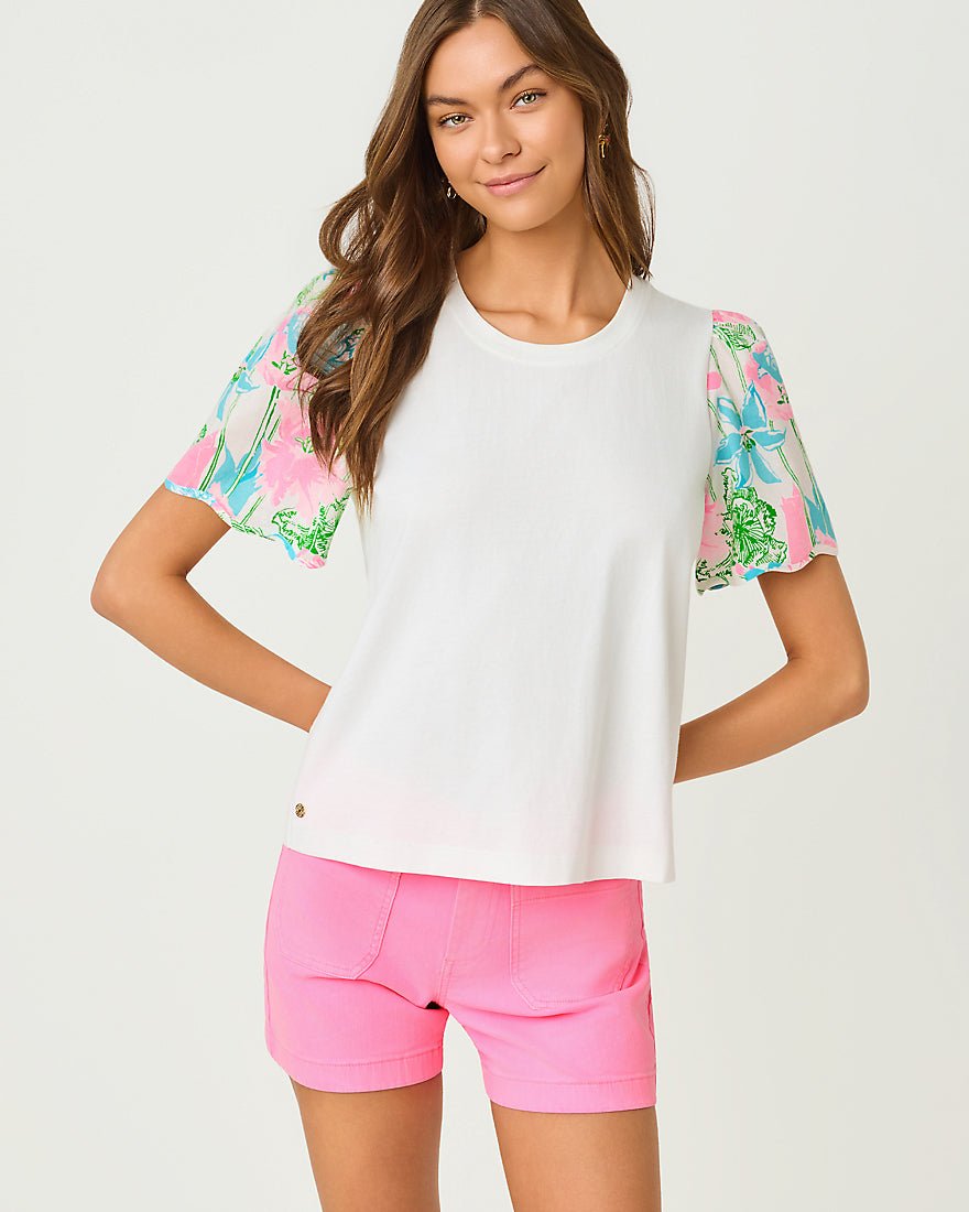 Lilly Pulitzer - Brittan Knit Top - Resort White Viney Liney