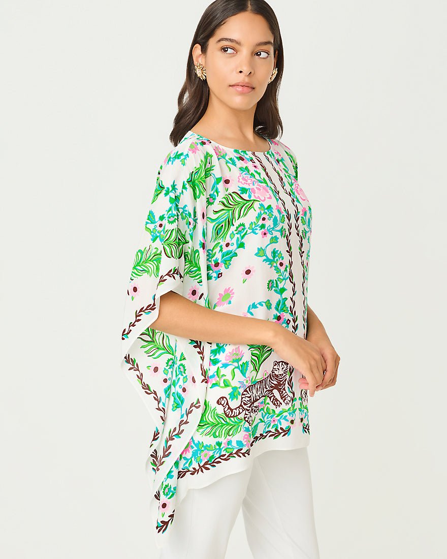 Lilly Pulitzer - Brittina Tunic Top - Resort White Royal Zoo