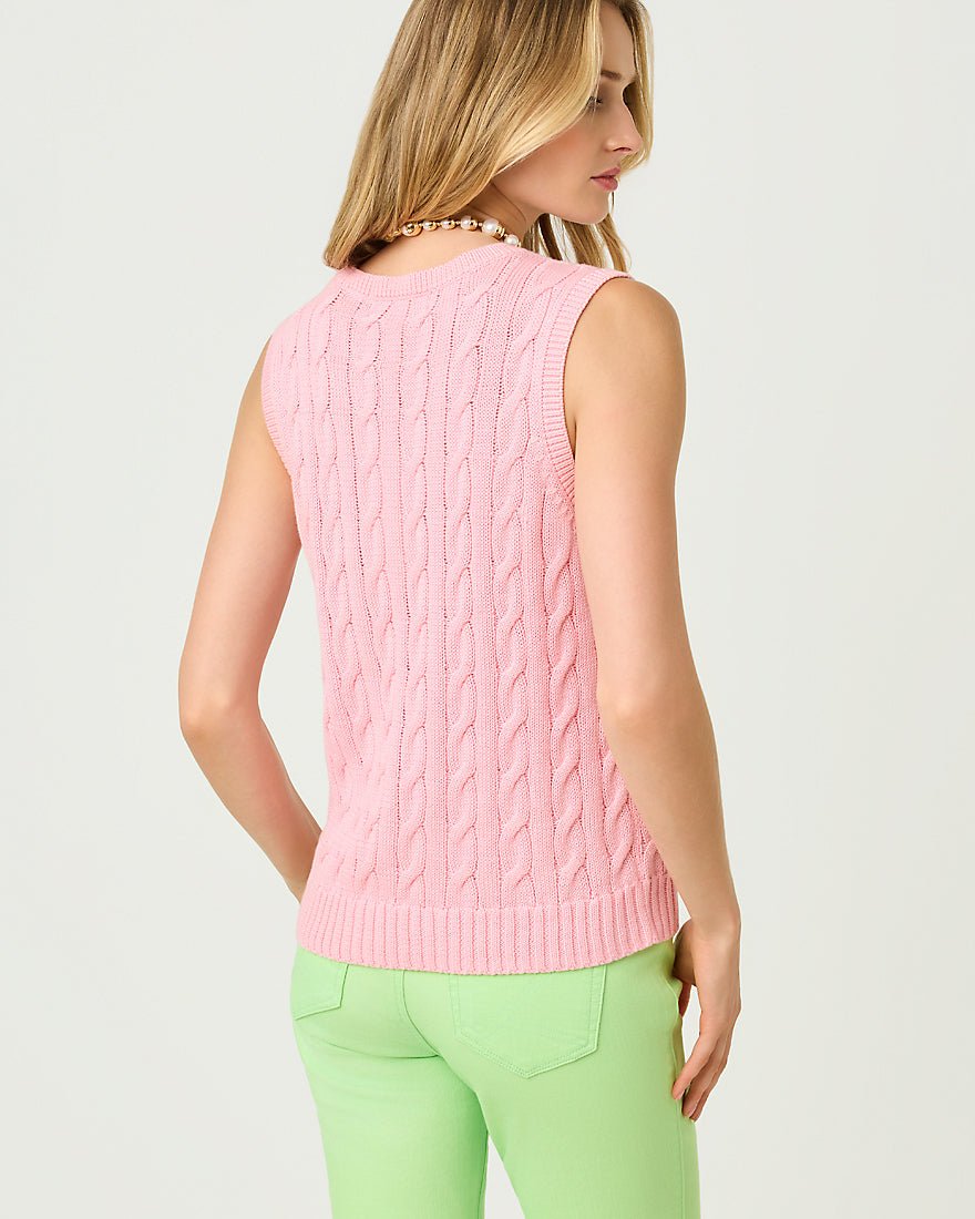 Lilly Pulitzer - Brockton Crew Neck Sweater Tank - Conch Shell Pink