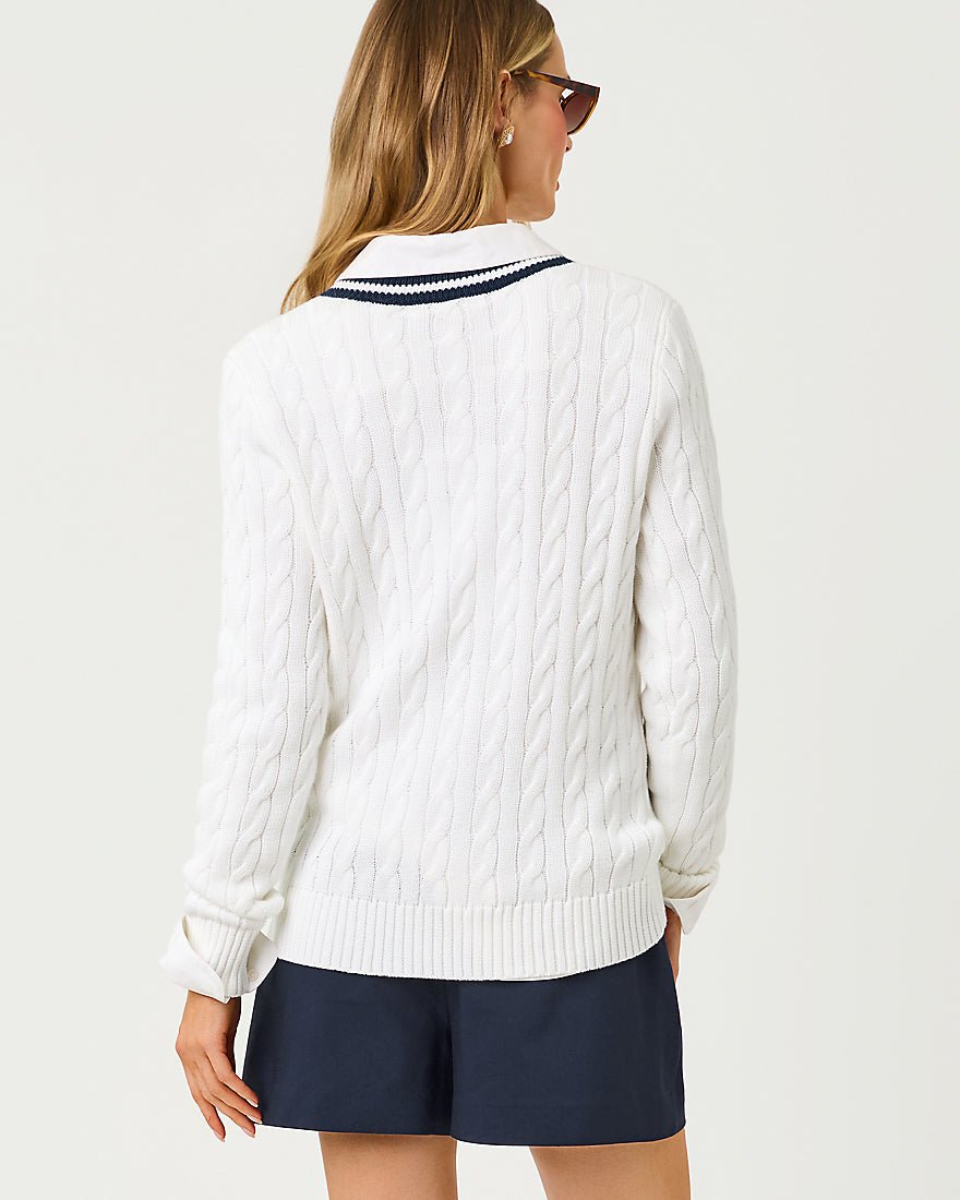 Lilly Pulitzer - Brockton Sweater - Resort White Crab Crochet