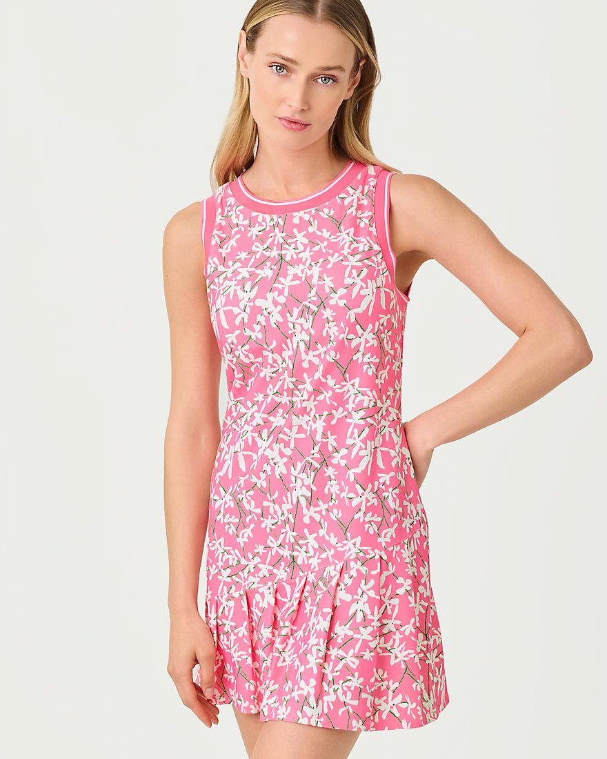 Lilly Pulitzer - Caleta Active Dress Upf 50 Plus - Confetti Pink Crossgrain Lil Liza