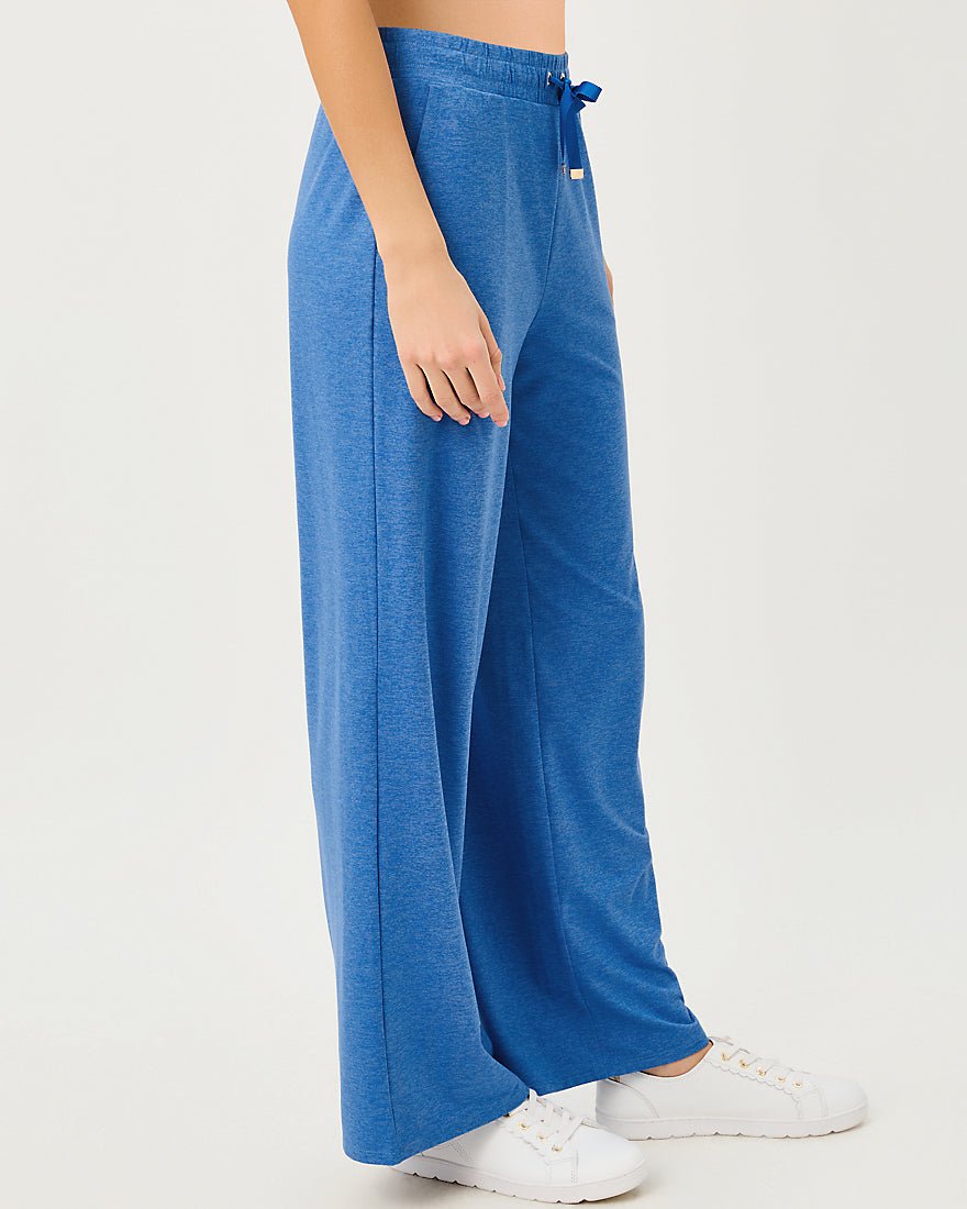Lilly Pulitzer - Callie Wide Leg Pant Upf 50 Plus - Heathered Merriweather Blue