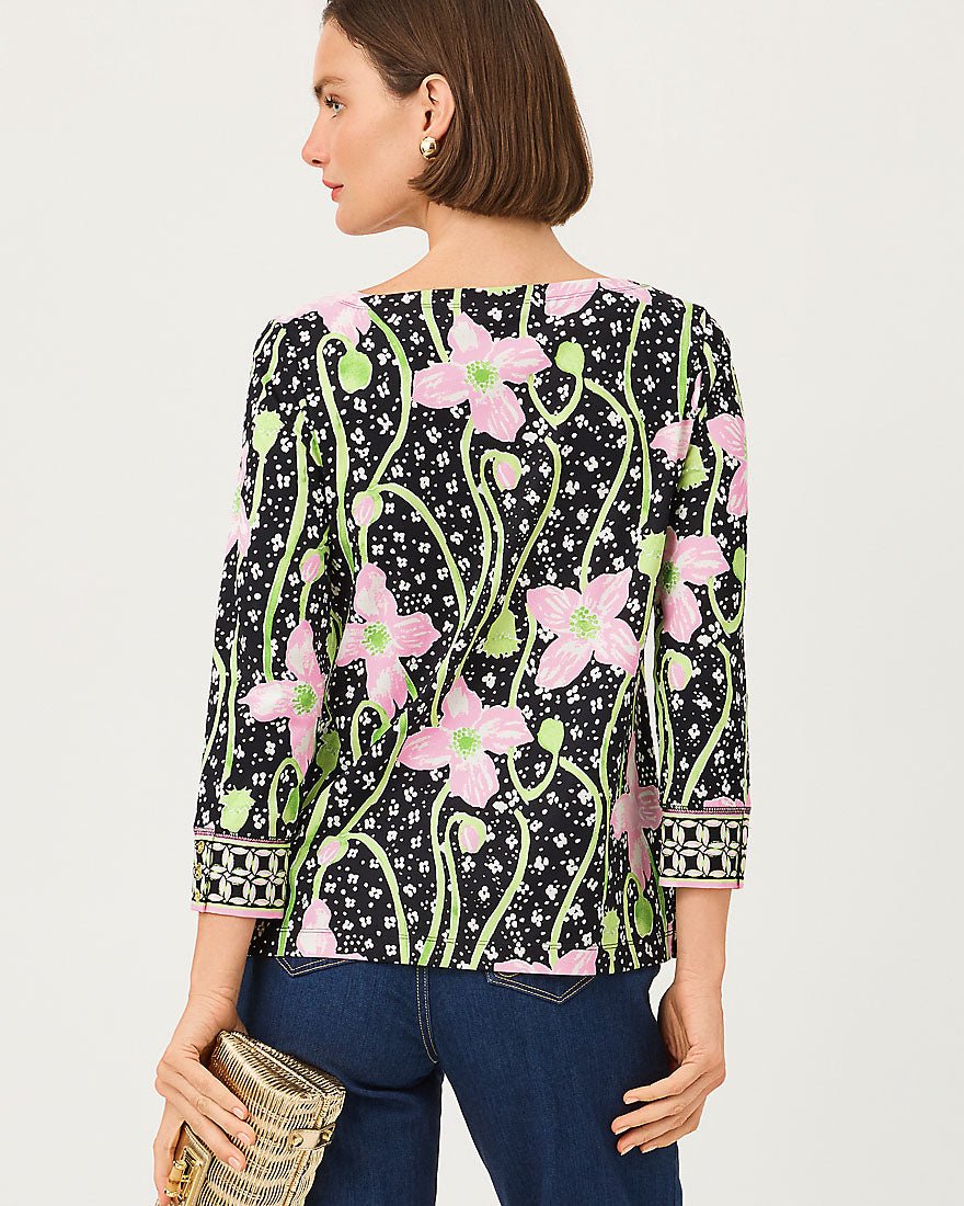 Lilly Pulitzer - Callison Upf 50 Plus Top - Onyx Blushing Blooms