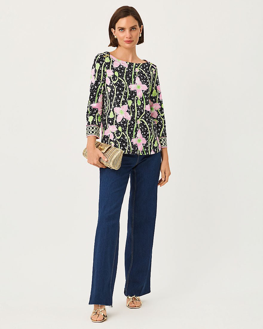 Lilly Pulitzer - Callison Upf 50 Plus Top - Onyx Blushing Blooms