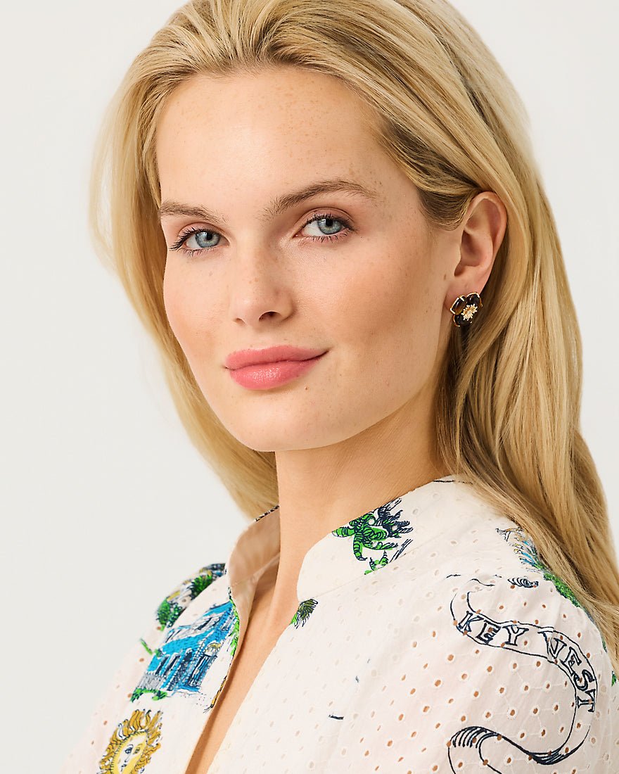 Lilly Pulitzer - Camouflage Catwalk Earrings - Coco Beach