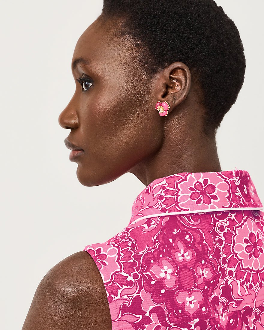 Lilly Pulitzer - Camouflage Catwalk Earrings - Pink Aster