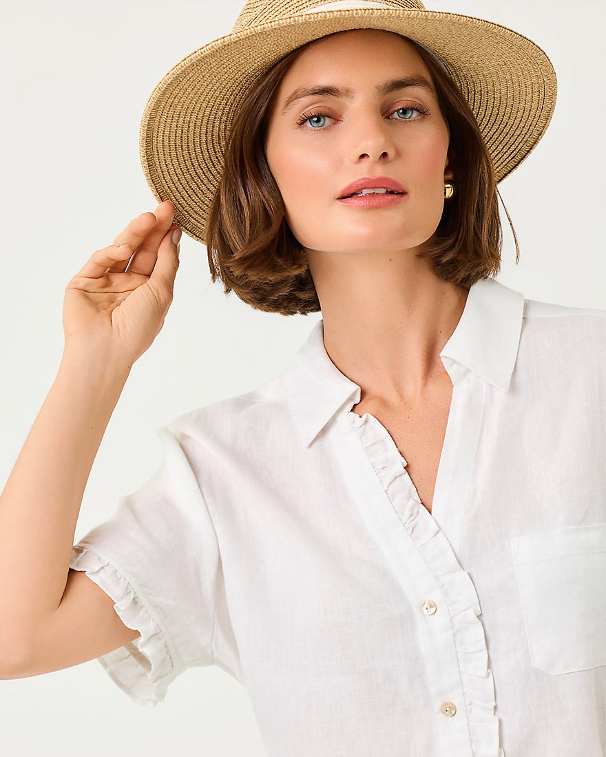 Lilly Pulitzer - Carden Ruffle Top - Resort White