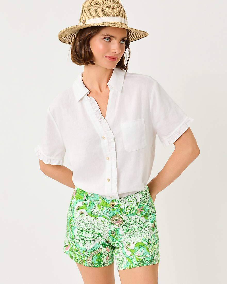Lilly Pulitzer - Carden Ruffle Top - Resort White