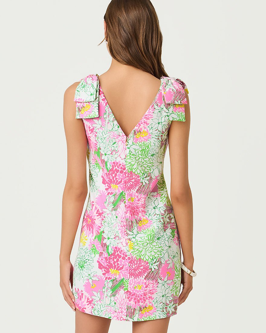Lilly Pulitzer - Carmine Shift Dress - Resort White Mum Patch