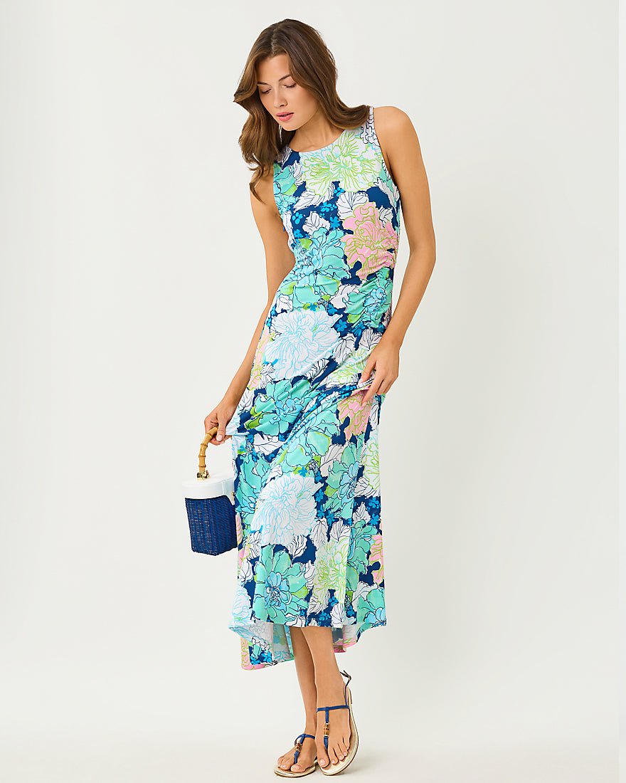 Lilly Pulitzer - Carolita Maxi Dress - Starlight Navy Tennessees Hibiscus