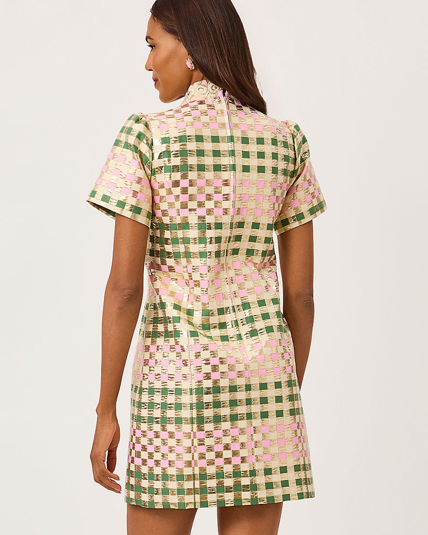 Lilly Pulitzer - Carty Jacquard Shift Dress - Oregano Golden Gingham Jacquard