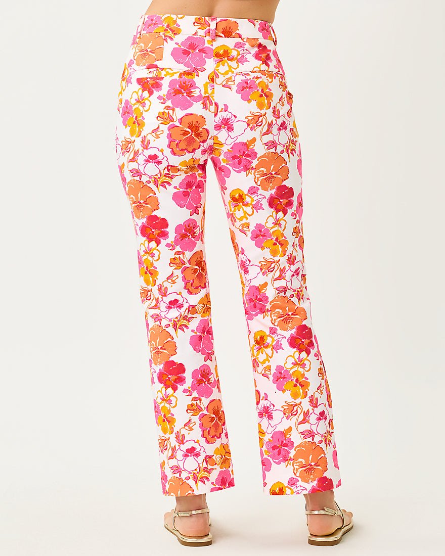 Lilly Pulitzer - Carwyn Crop Flare Pant - Resort White Pansy Fansy