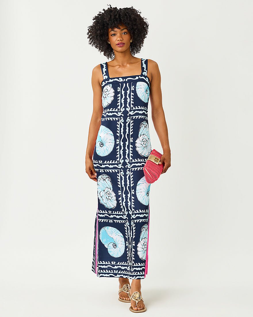 Lilly Pulitzer - Casandra Maxi Dress - Low Tide Navy Shell Shine
