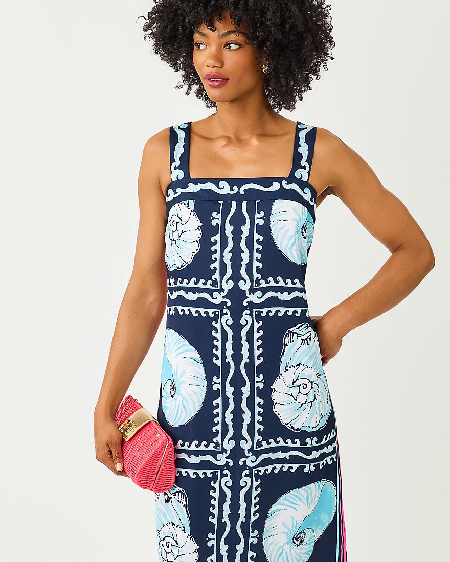 Lilly Pulitzer - Casandra Maxi Dress - Low Tide Navy Shell Shine