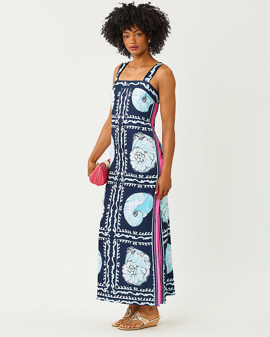 Lilly Pulitzer - Casandra Maxi Dress - Low Tide Navy Shell Shine