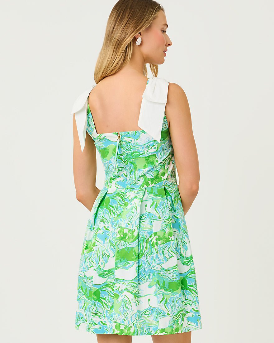 Lilly Pulitzer - Cerese Skirted Romper - Capri Blue Galloping Gals