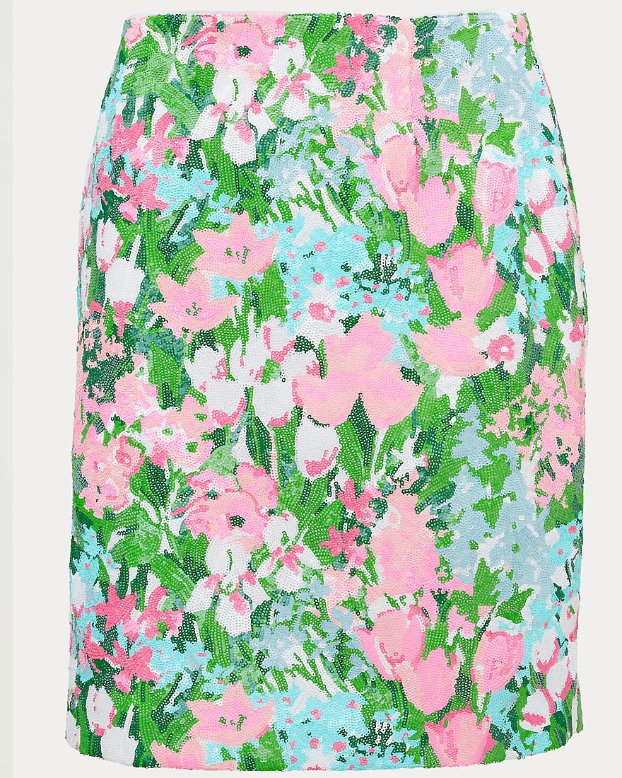 Lilly Pulitzer - Charo Sequin Skirt - Multi Secret Garden Sequin