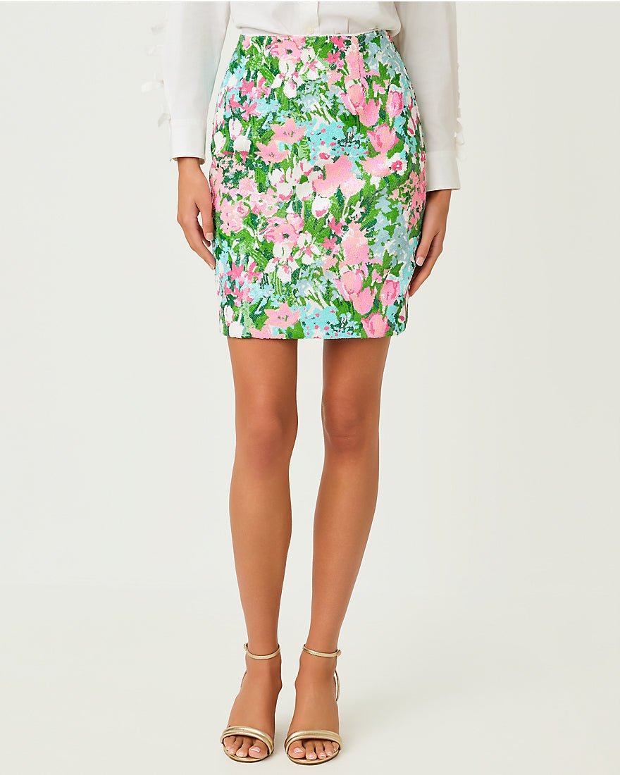 Lilly Pulitzer - Charo Sequin Skirt - Multi Secret Garden Sequin