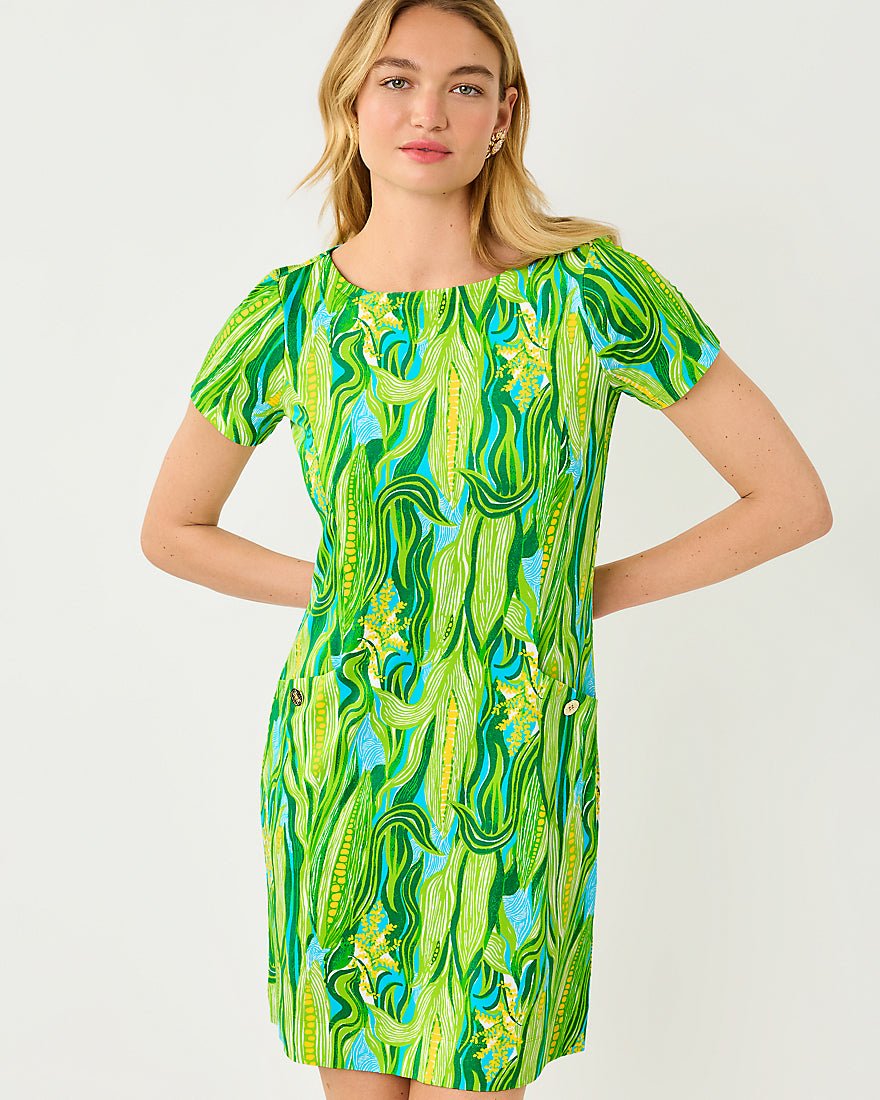 Lilly Pulitzer - Chelle Upf 50 Plus Dress - Turquoise Tide Sweet Corn