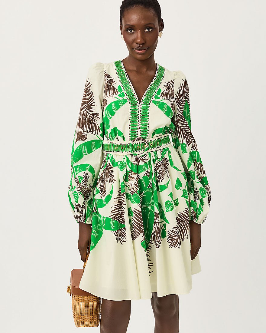 Lilly Pulitzer - Chyanna Dress - Vanilla Spice Hide And Leaf