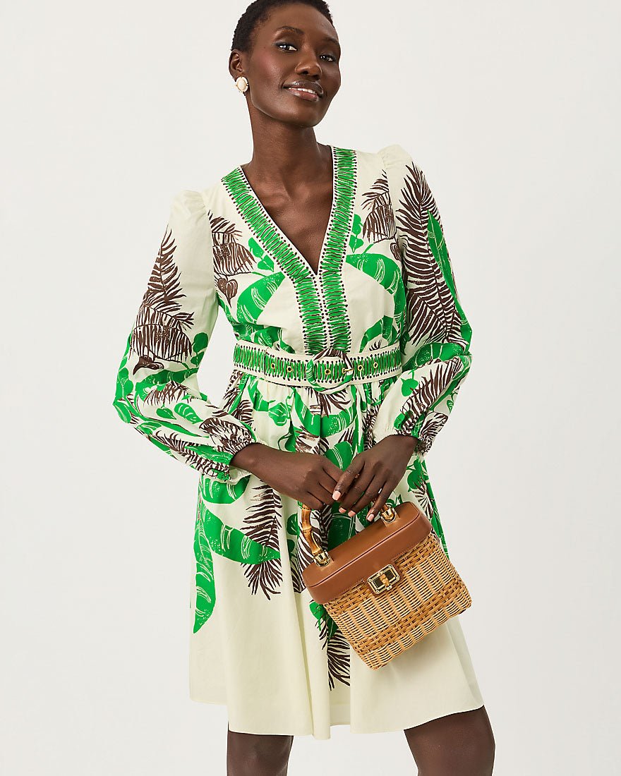 Lilly Pulitzer - Chyanna Dress - Vanilla Spice Hide And Leaf