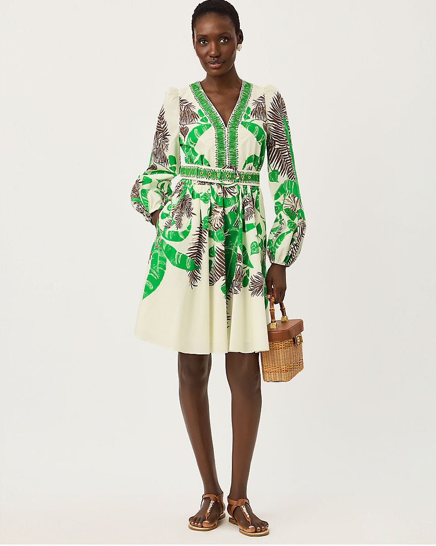Lilly Pulitzer - Chyanna Dress - Vanilla Spice Hide And Leaf