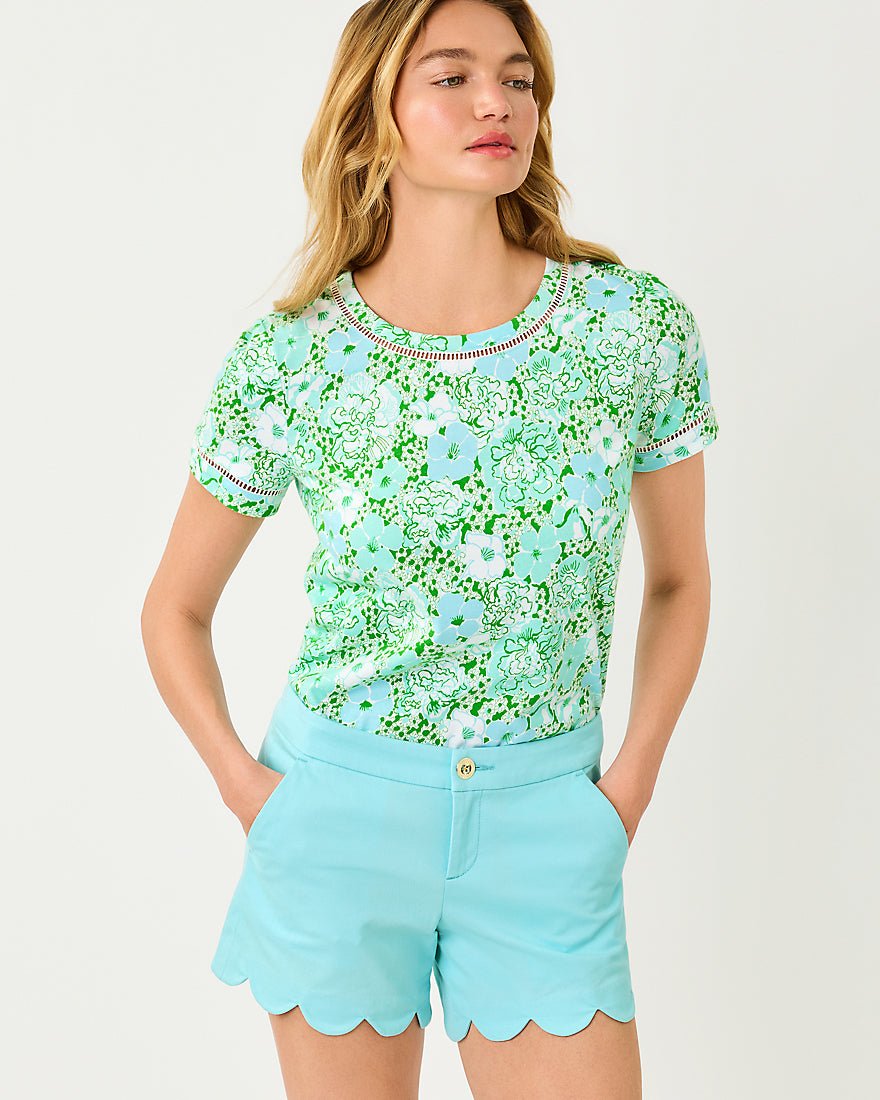 Lilly Pulitzer - Clairmont Ladder Lace Knit Top - Mint Condition Burst Of Joy