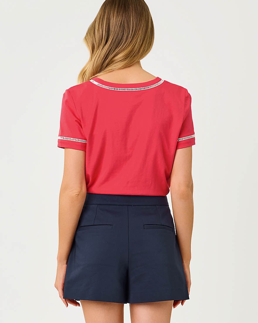 Lilly Pulitzer - Clairmont Ladder Lace Knit Top - Paradise Punch