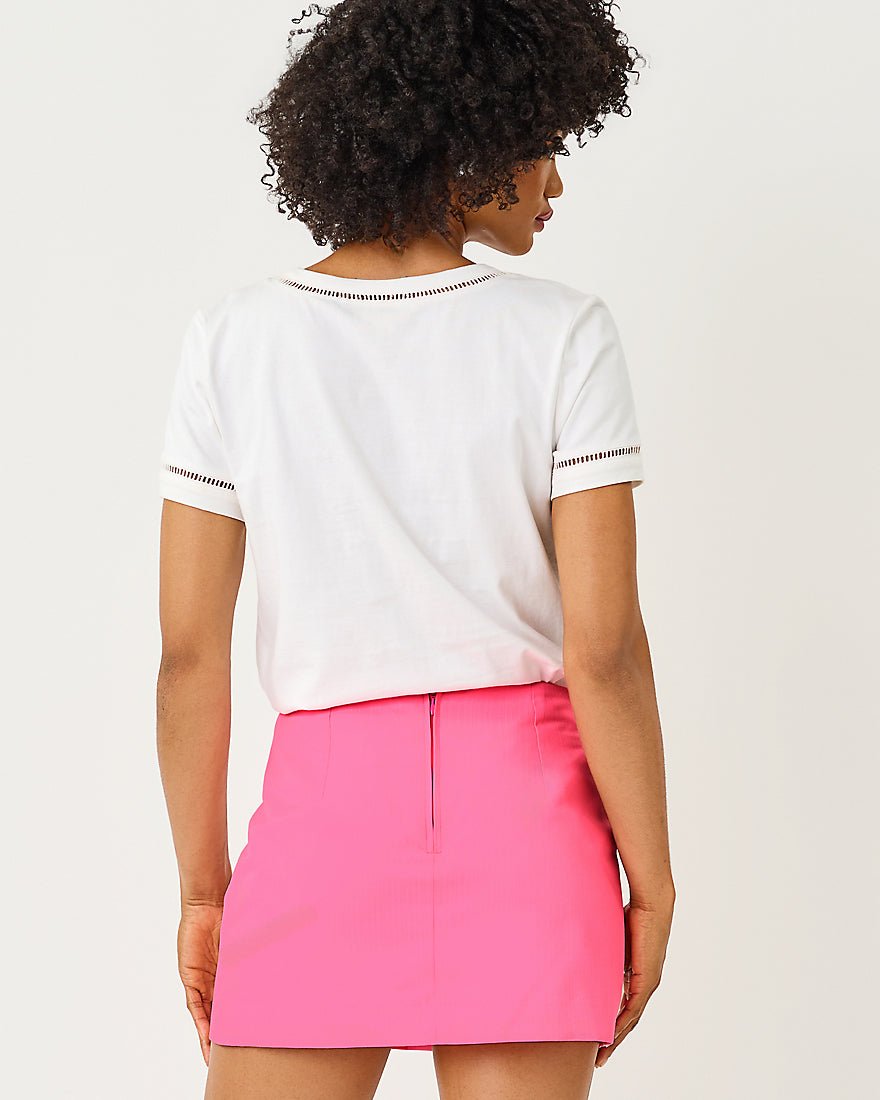 Lilly Pulitzer - Clairmont Ladder Lace Knit Top - Resort White