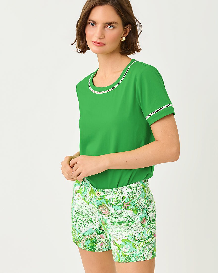Lilly Pulitzer - Clairmont Ladder Lace Knit Top - Terrace Green