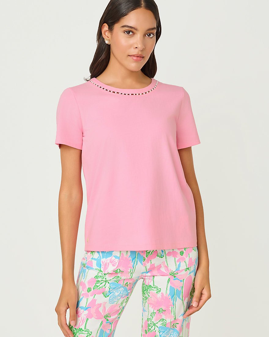 Lilly Pulitzer - Clairmont Pearl Knit Top - Conch Shell Pink