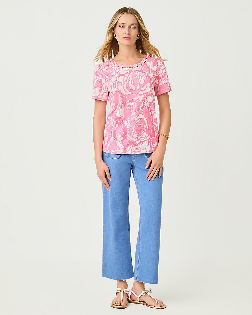 Lilly Pulitzer - Clairmont Pearl Knit Top - Confetti Pink Rosanna