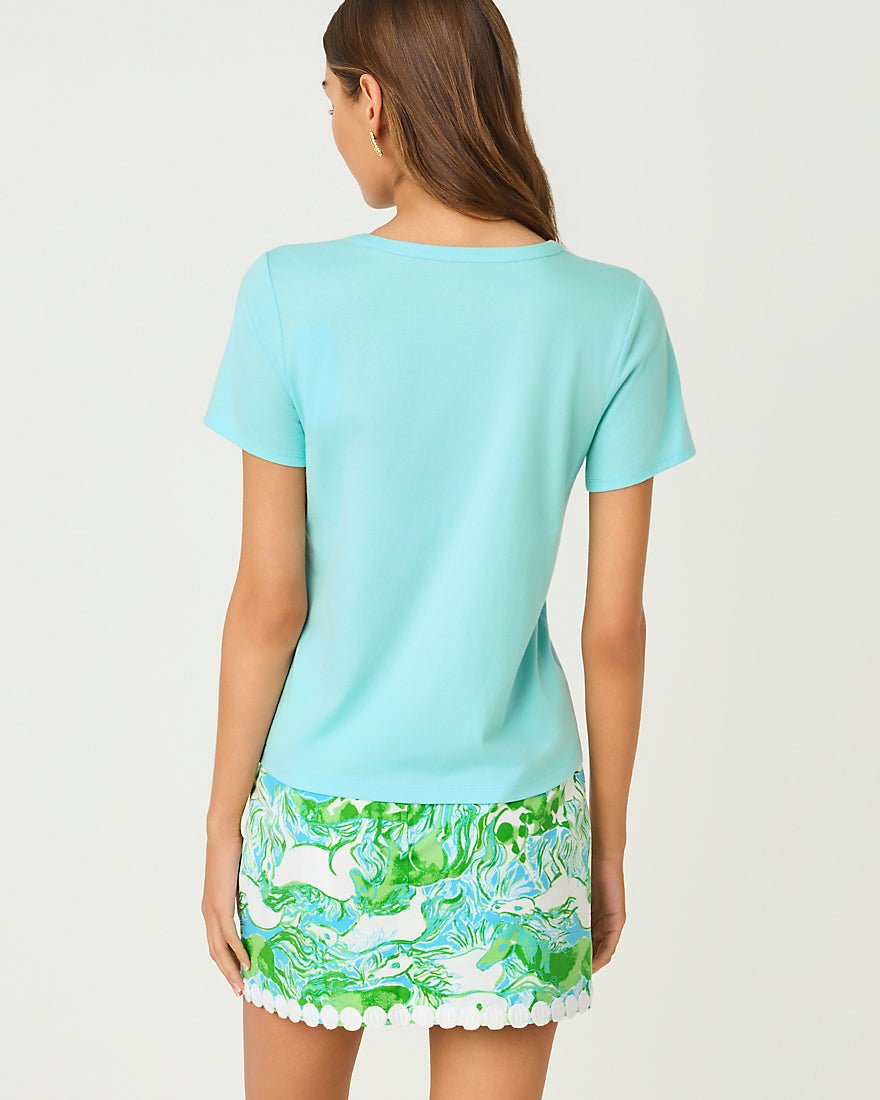 Lilly Pulitzer - Clairmont Pearl Knit Top - Day Dream Blue