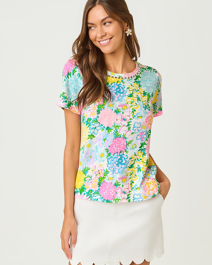 Lilly Pulitzer - Clairmont Pearl Knit Top - Multi Lilly Garden