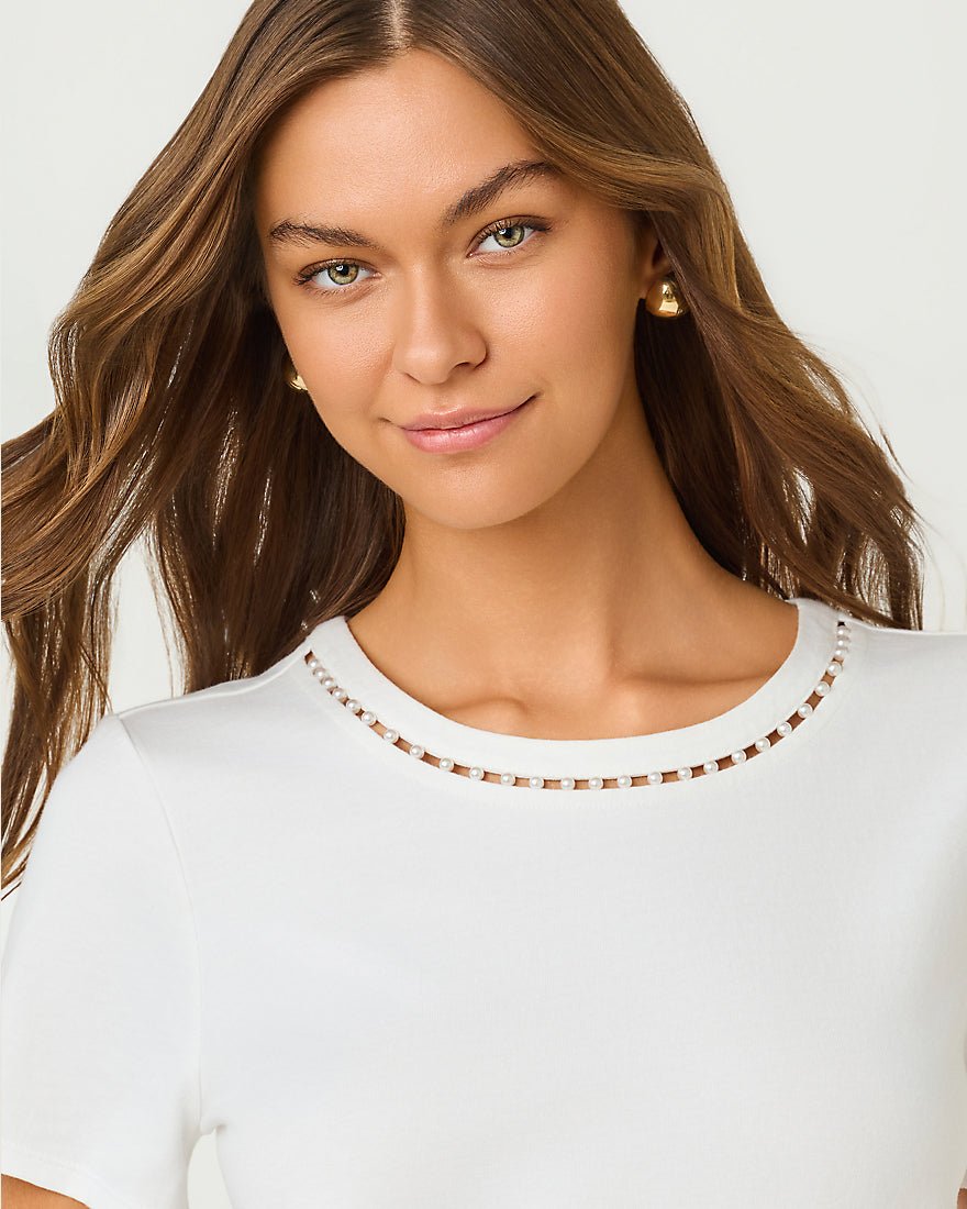 Lilly Pulitzer - Clairmont Pearl Knit Top - Resort White