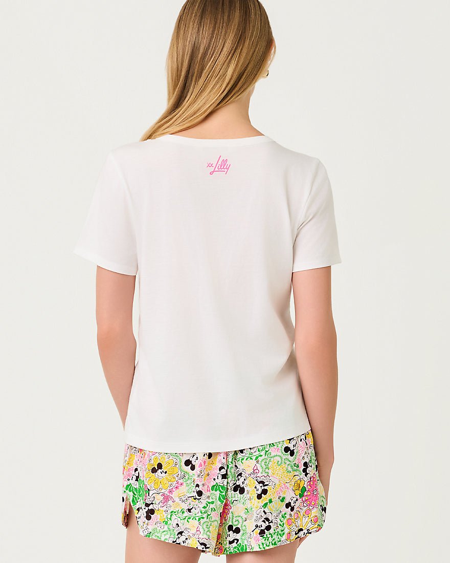 Lilly Pulitzer - Clairmont Trimmed Knit Top - Multi Throwback Disney Graphic