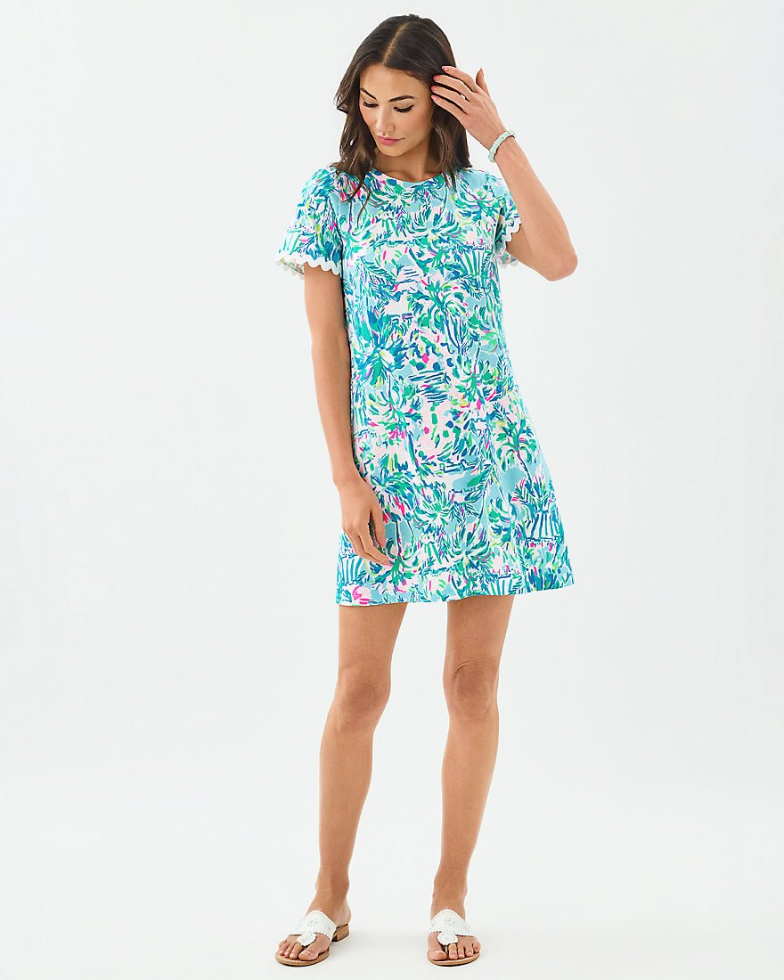 Lilly Pulitzer - Cody Short Sleeve Dress - Blue Ibiza Cabana Cocktail