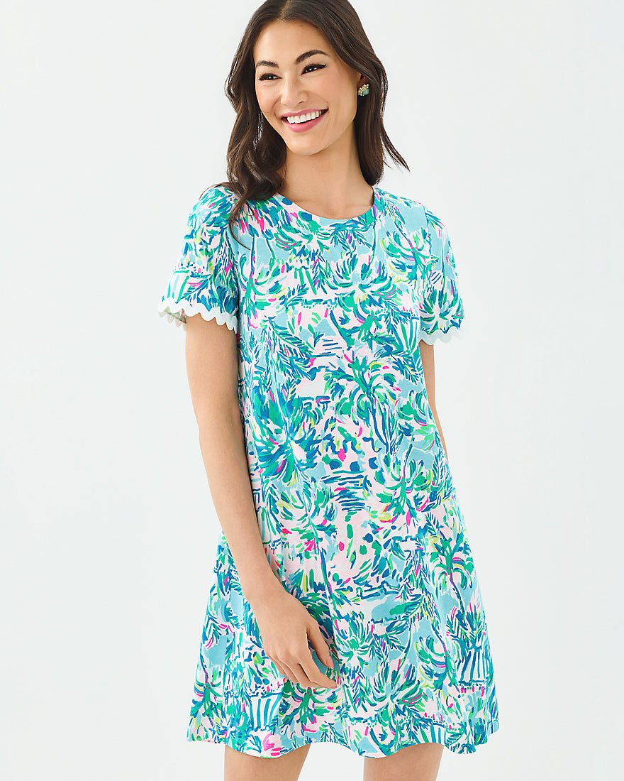 Lilly Pulitzer - Cody Short Sleeve Dress - Blue Ibiza Cabana Cocktail