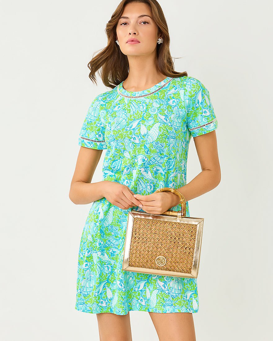 Lilly Pulitzer - Cody Short Sleeve Dress - Day Dream Blue Throw Me A Line