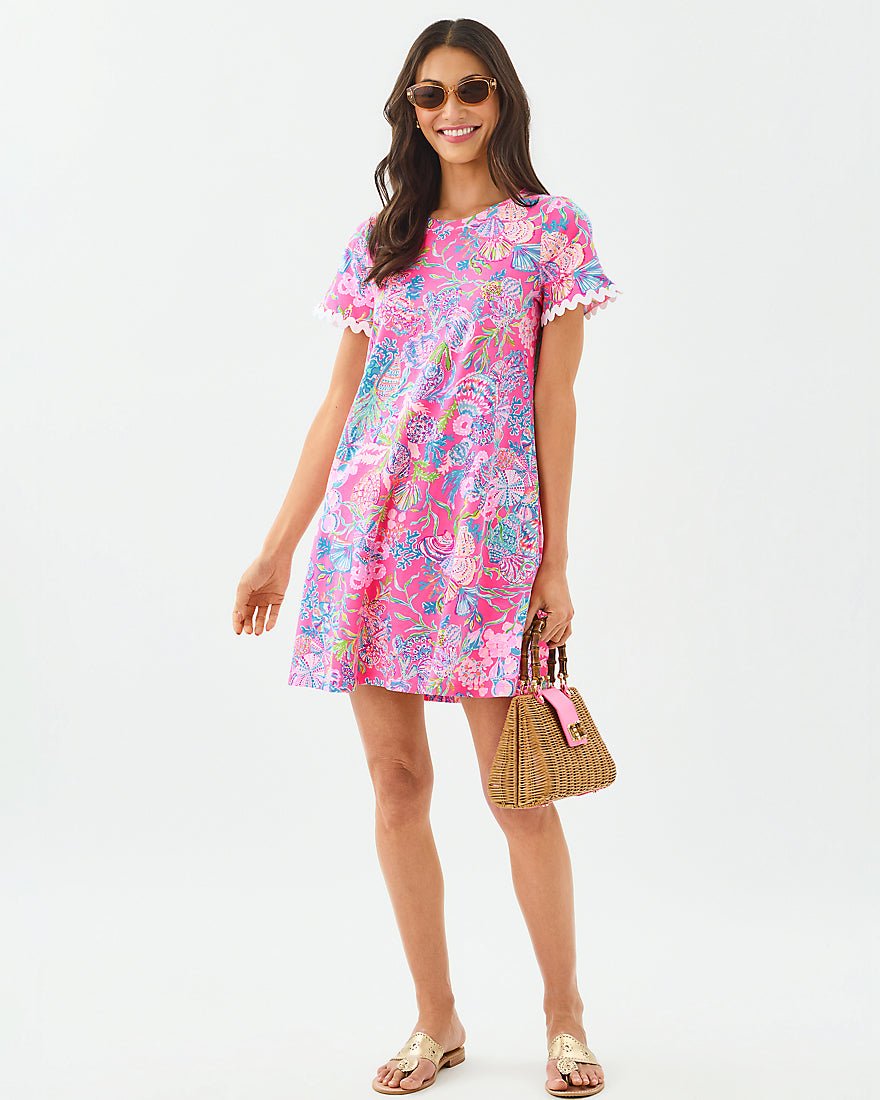 Lilly Pulitzer - Cody Short Sleeve Dress - Pink Isle Shell Me Something Good