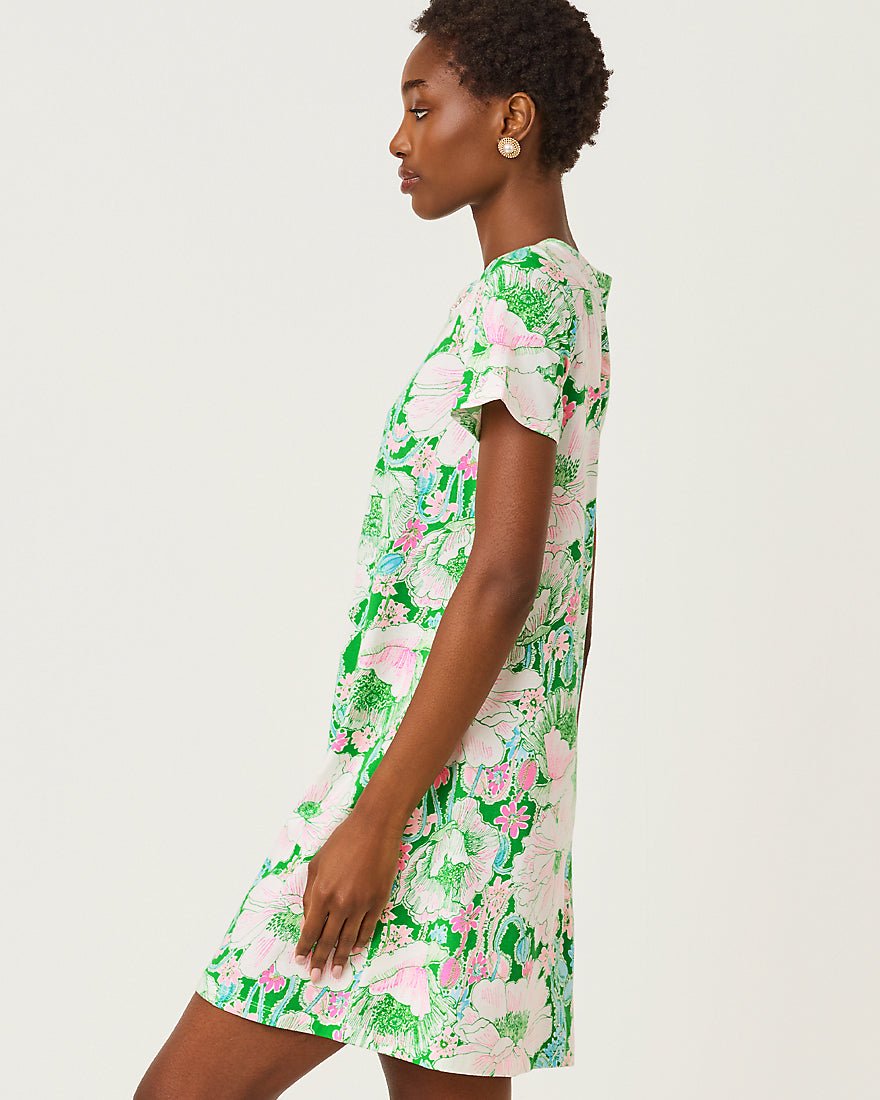 Lilly Pulitzer - Cody Short Sleeve Dress - Putting Green Poppyland