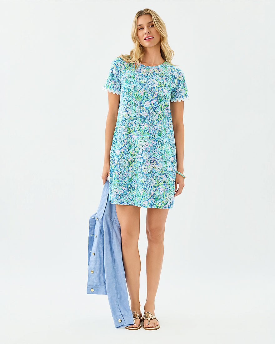 Lilly Pulitzer - Cody Short Sleeve Dress - Surf Blue Soleil It On Me